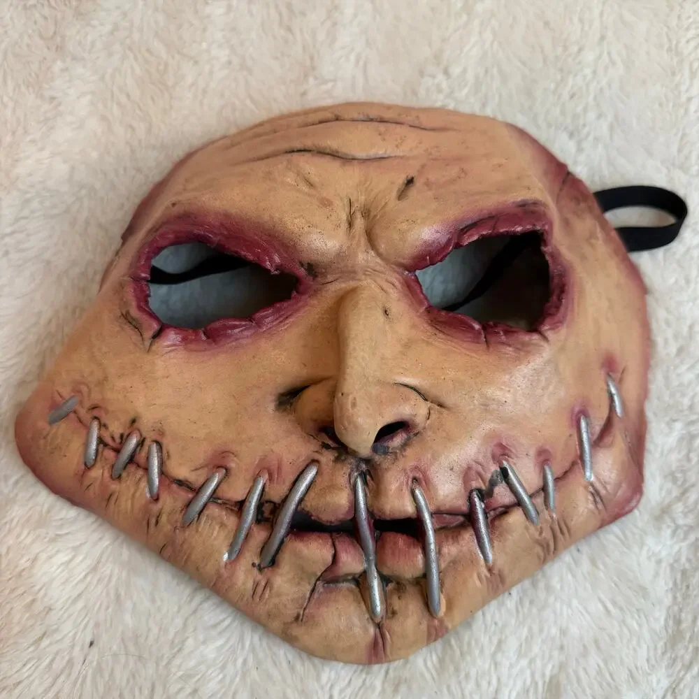 Stitched Smile Latex Halloween Mask Cannibal Serial Killer Leatherface Costume